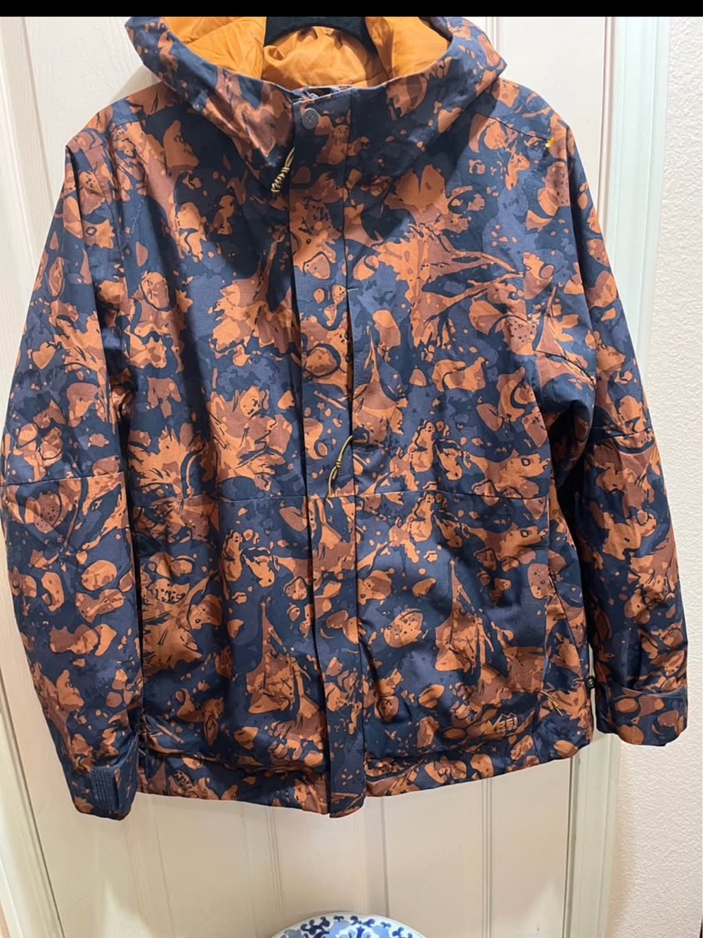 REI Men’s Navy & Orange Hooded Jacket